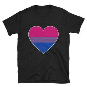 T-Shirt - Bisexual Big Heart Black / S