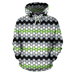 All Over Hoodie - Agender Honeycomb