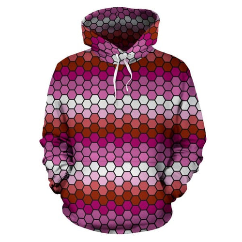 All Over Hoodie - Lesbian Honeycomb