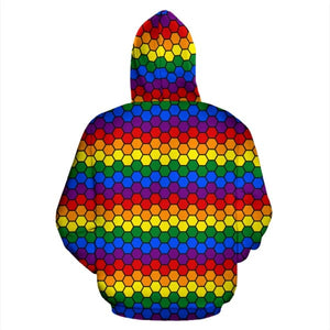 All Over Hoodie - Lgbt Honeycomb