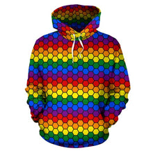 All Over Hoodie - Lgbt Honeycomb