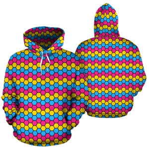 All Over Hoodie - Pansexual Honeycomb