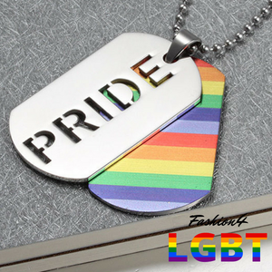 Double Dog Tag - Lgbt Flag & Pride Necklace