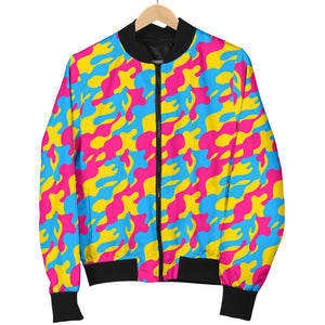 Women's Bomber Jacket - Pansexual Camouflage