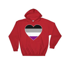 Hooded Sweatshirt - Ace Big Heart Red / S