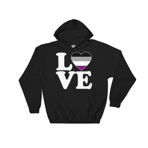 Hooded Sweatshirt - Ace Love & Heart Black / S