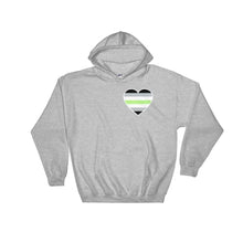 Hooded Sweatshirt - Agender Heart Sport Grey / S
