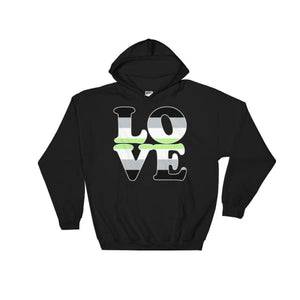 Hooded Sweatshirt - Agender Love Black / S