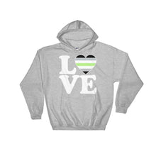 Hooded Sweatshirt - Agender Love & Heart Sport Grey / S