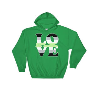 Hooded Sweatshirt - Agender Love Irish Green / S