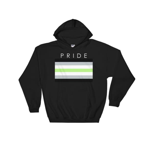 Hooded Sweatshirt - Agender Pride Black / S