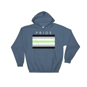 Hooded Sweatshirt - Agender Pride Indigo Blue / S
