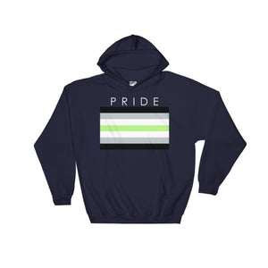 Hooded Sweatshirt - Agender Pride Navy / S