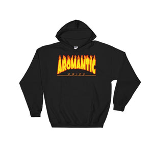 Hooded Sweatshirt - Aromantic Flames Black / S