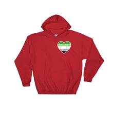 Hooded Sweatshirt - Aromantic Heart Red / S