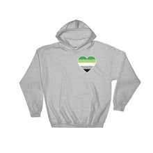 Hooded Sweatshirt - Aromantic Heart Sport Grey / S