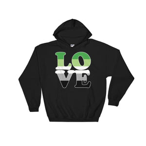 Hooded Sweatshirt - Aromantic Love Black / S
