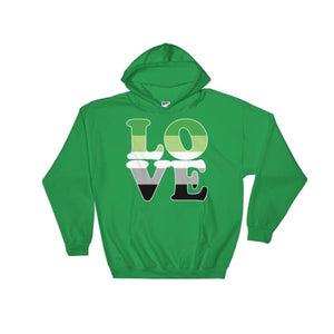 Hooded Sweatshirt - Aromantic Love Irish Green / S