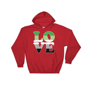 Hooded Sweatshirt - Aromantic Love Red / S