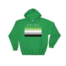 Hooded Sweatshirt - Aromantic Pride Irish Green / S