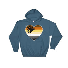 Hooded Sweatshirt - Bear Pride Big Heart Indigo Blue / S