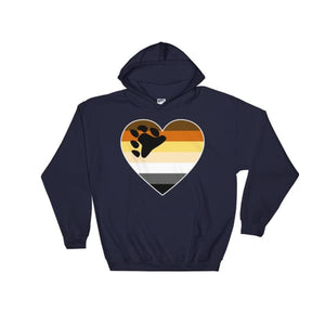 Hooded Sweatshirt - Bear Pride Big Heart Navy / S