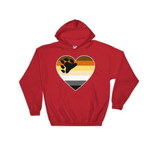 Hooded Sweatshirt - Bear Pride Big Heart Red / S