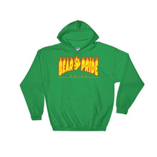 Hooded Sweatshirt - Bear Pride Flames Irish Green / S