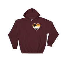 Hooded Sweatshirt - Bear Pride Heart Maroon / S