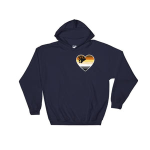 Hooded Sweatshirt - Bear Pride Heart Navy / S