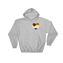 Hooded Sweatshirt - Bear Pride Heart Sport Grey / S