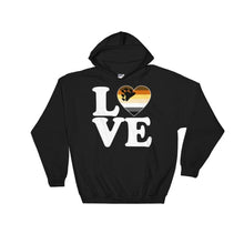 Hooded Sweatshirt - Bear Pride Love & Heart Black / S