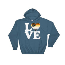 Hooded Sweatshirt - Bear Pride Love & Heart Indigo Blue / S