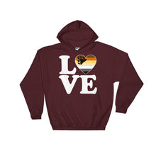 Hooded Sweatshirt - Bear Pride Love & Heart Maroon / S