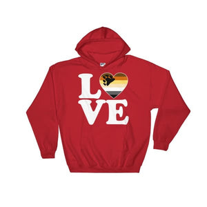 Hooded Sweatshirt - Bear Pride Love & Heart Red / S