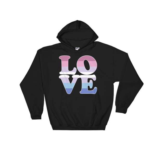 Hooded Sweatshirt - Bigender Love Black / S