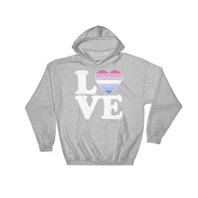 Hooded Sweatshirt - Bigender Love & Heart Sport Grey / S