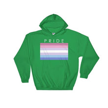 Hooded Sweatshirt - Bigender Pride Irish Green / S