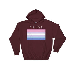 Hooded Sweatshirt - Bigender Pride Maroon / S