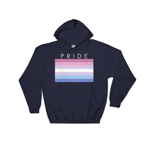 Hooded Sweatshirt - Bigender Pride Navy / S