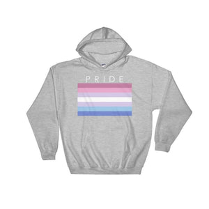 Hooded Sweatshirt - Bigender Pride Sport Grey / S