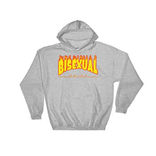 Hooded Sweatshirt - Bisexual Flames Sport Grey / S