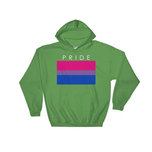 Hooded Sweatshirt - Bisexual Pride Irish Green / S