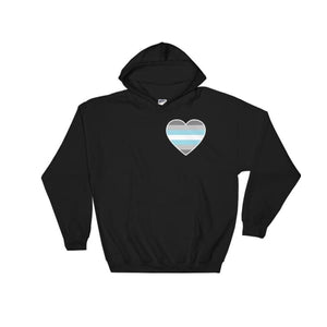 Hooded Sweatshirt - Demiboy Heart Black / S