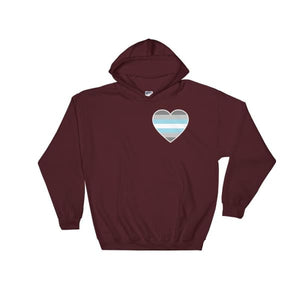 Hooded Sweatshirt - Demiboy Heart Maroon / S