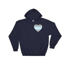Hooded Sweatshirt - Demiboy Heart Navy / S