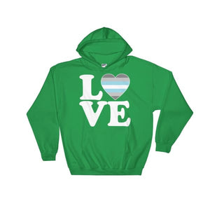 Hooded Sweatshirt - Demiboy Love & Heart Irish Green / S