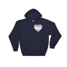 Hooded Sweatshirt - Demigirl Heart Navy / S