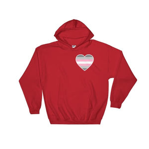 Hooded Sweatshirt - Demigirl Heart Red / S