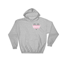 Hooded Sweatshirt - Demigirl Heart Sport Grey / S